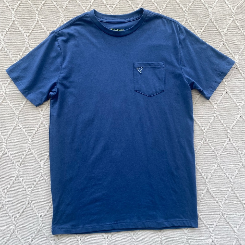 Birddogs Basic Pocket Tee Shirt Blue size M